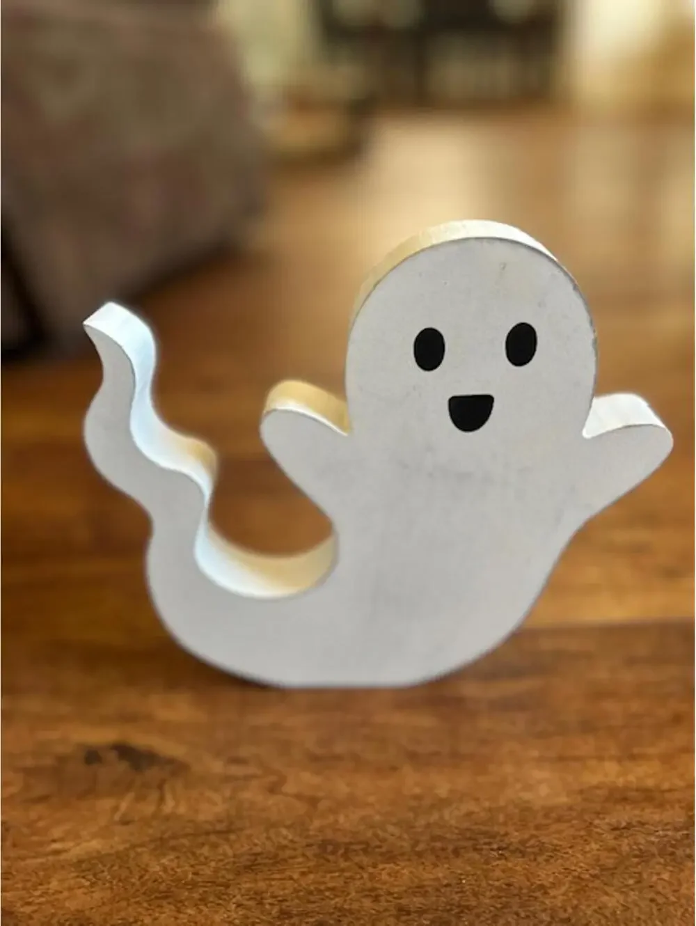 Set of 3 Wooden Ghost Halloween Decorations